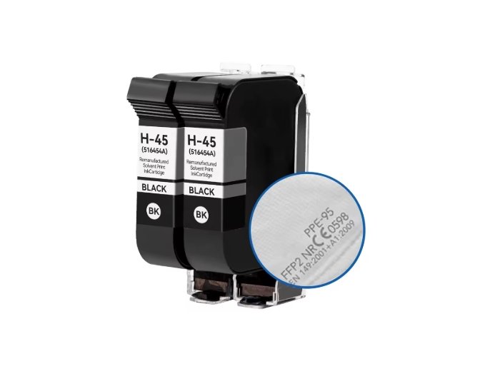 INK-TANK 45 51645A 45si TIJ 2.5 12.7mm Black Remanufactured Ink