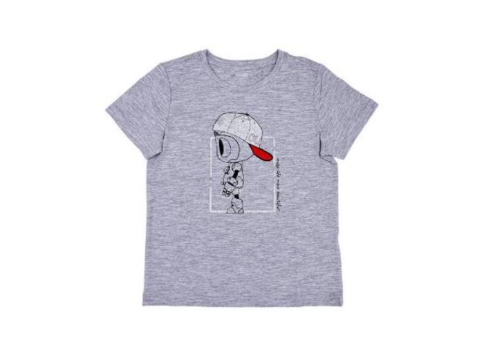 Qiloo Women Short Arm T-Shirt #732432112 Grey