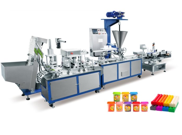Automatic Play Dough Cup Filling and Capping Machine