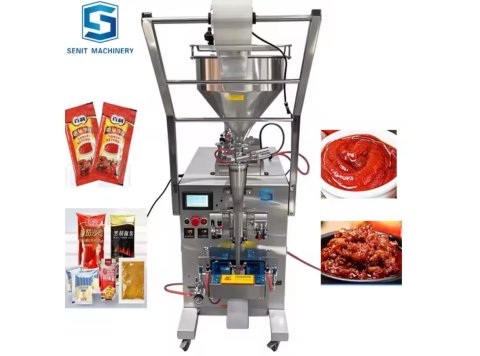 PLC-Controlled Multi-Function Small Sachet Packing Machine for Liquid Products Fruit Pulp Jam Sauce Packing Machine