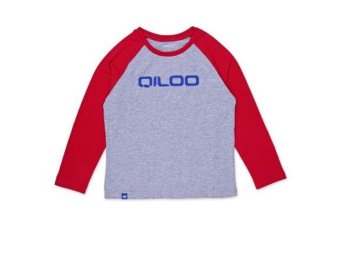 Qiloo Long Arm T-Shirt #732412226 Red/Grey
