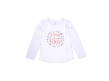 Qiloo Women Long Arm T-Shirt #732422227 White