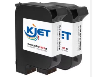 SolkJet3180K Half Inch Black Fast Drying Solvent Based Ink Cartridge